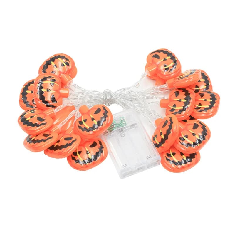 Luci della stringa della zucca di Halloween Jack-O-Lantern Luci fantasma della zucca per decorazioni per finestre per interni ed esterni Decorazioni per feste N08