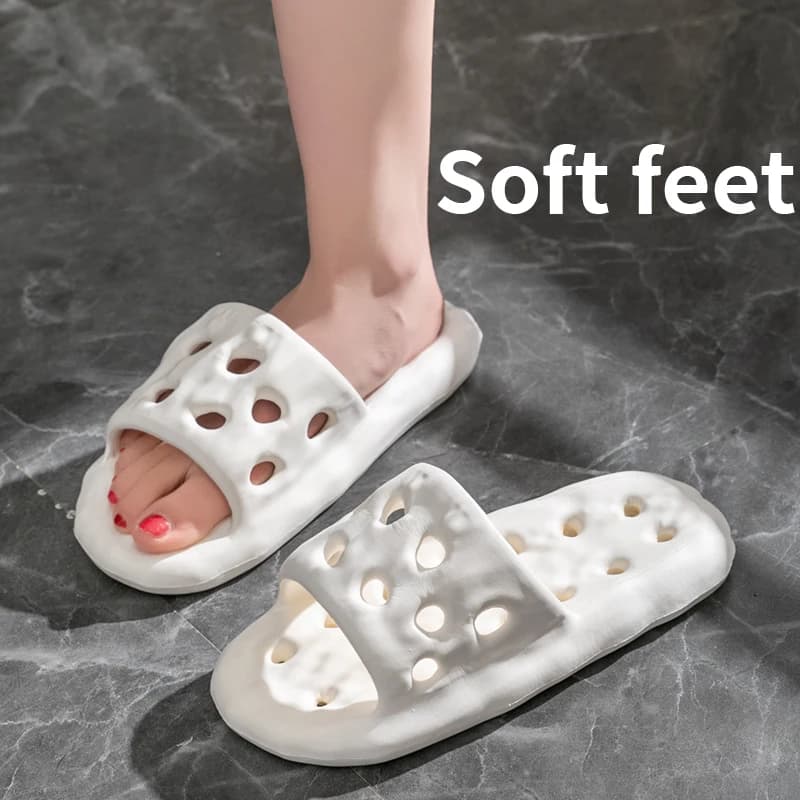 Pantofole da doccia estive da donna, sandali da bagno antiscivolo leggeri e ad asciugatura rapida scavati, comode scarpe da spiaggia e da casa in EVA