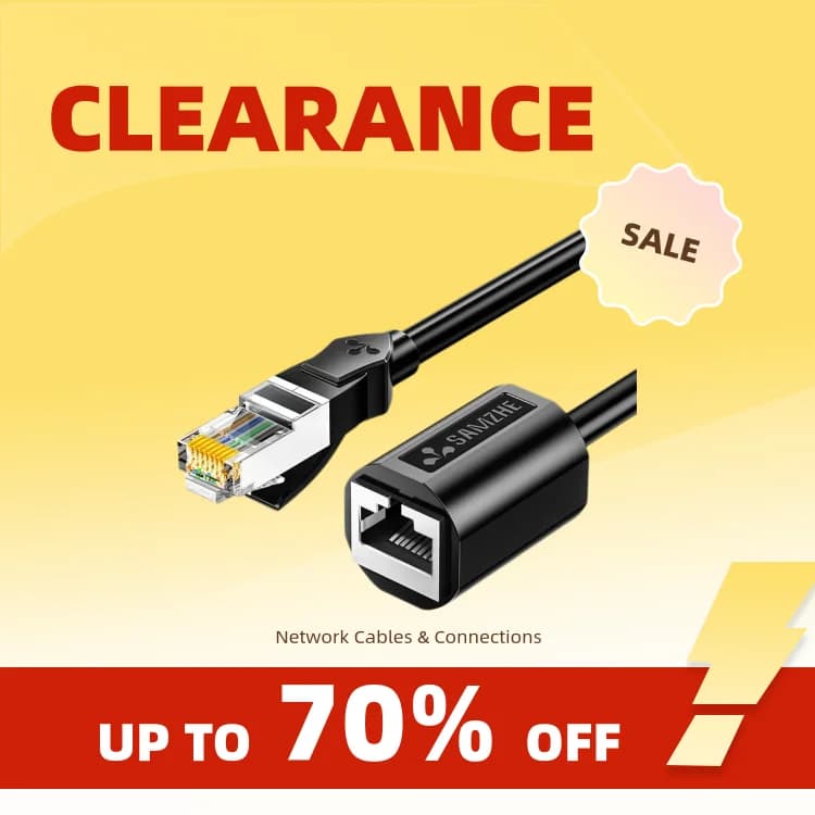 Clearance_SAMZHE Cavo patch di prolunga Ethernet Cat6 RJ45 Maschio a femmina Adattatore prolunga Ethernet Rj45 per PC portatile Ethernet C