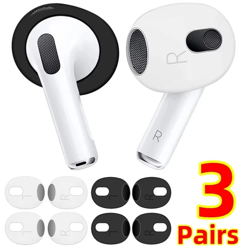 3 paia di cuscinetti protettivi antiscivolo per Apple AirPods 4, copri-orecchie di ricambio in silicone sottile per accessori per auricolari AirPods 4