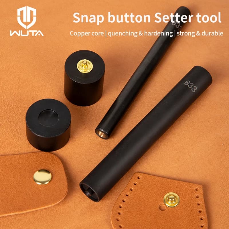 WUTA Professionale Pulsante A Pressione Setter Installazione Stampo Die Strumenti di Fissaggio Kit di Strumenti di Fissaggio Artigianale in Pelle 8/10/12,5/15mm Disponibile
