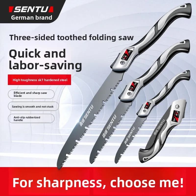 Multifunctional Foldable Hand Saw Outdoor Timber Saw Foldable Portable Tie for Garden Tools Processing