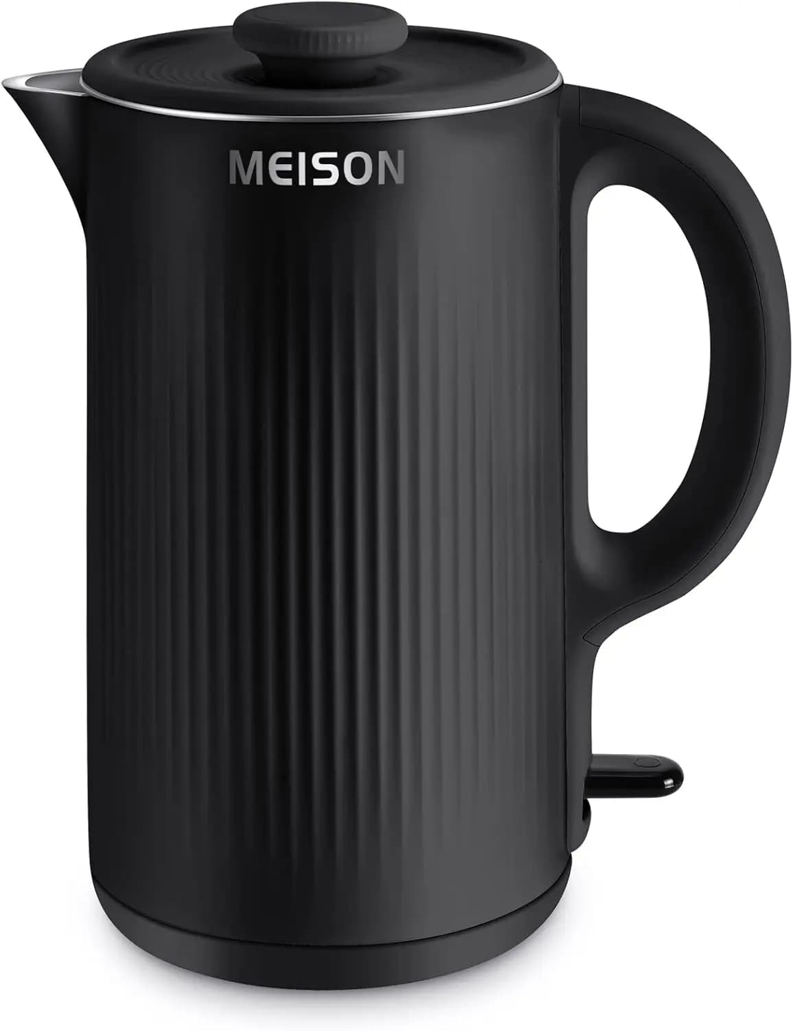 Bollitore elettrico in acciaio inossidabile 1,7 litri, doppia parete, touch freddo, spegnimento automatico, 1200 W, nero