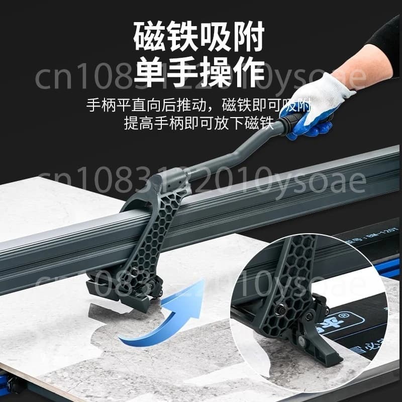 Coltello a spinta per piastrelle piatte, coltello a spinta manuale per lastre di roccia, tagliatrice per piste di piastrelle per pavimenti a parete con lastre di grandi dimensioni, base da 0,8 metri, 9 cm