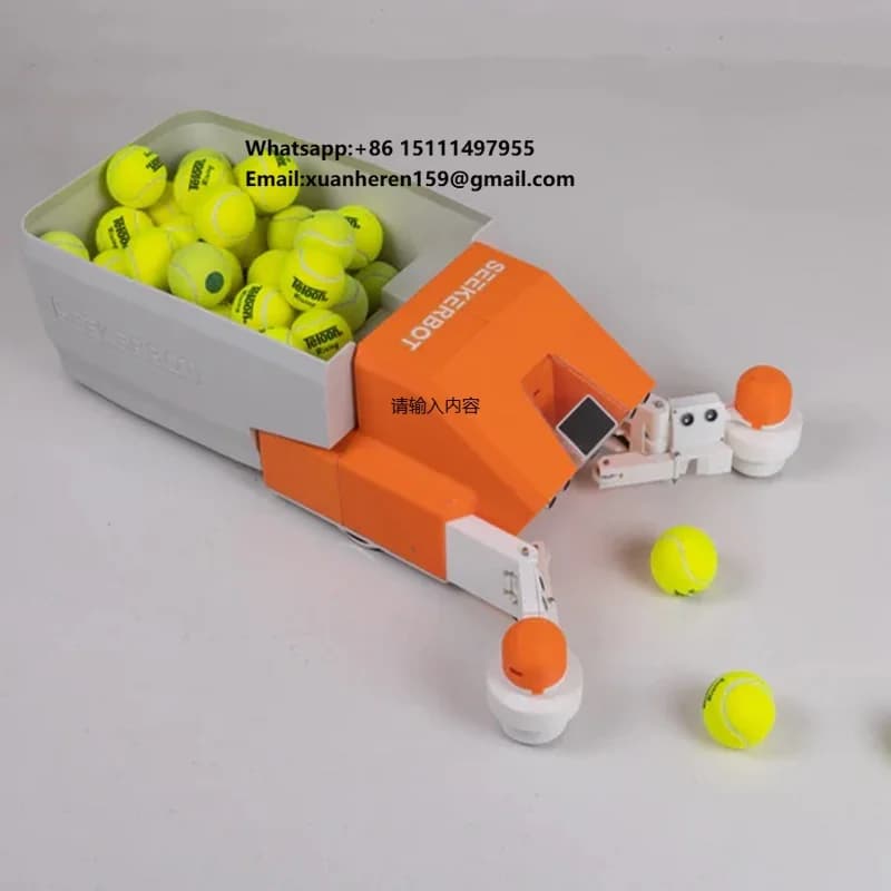 HS-SeekerBot 2.0 Automatic Portable Tennis Ball Picker Robot Durable ABS Metals 50-Ball Capacity for Indoor Home Tennis Training