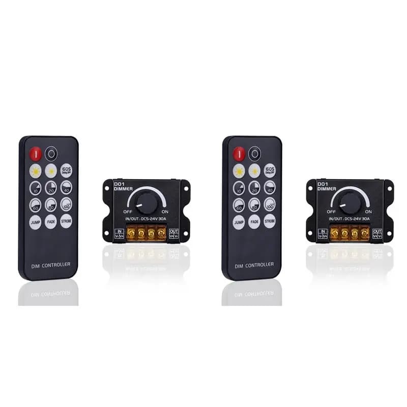 PHILE-2X DC 5V 12V 24V 30A RF-LED Dimmer PWM Dimming Controller Wireless Control ,For Monochrome LED Strip Lights