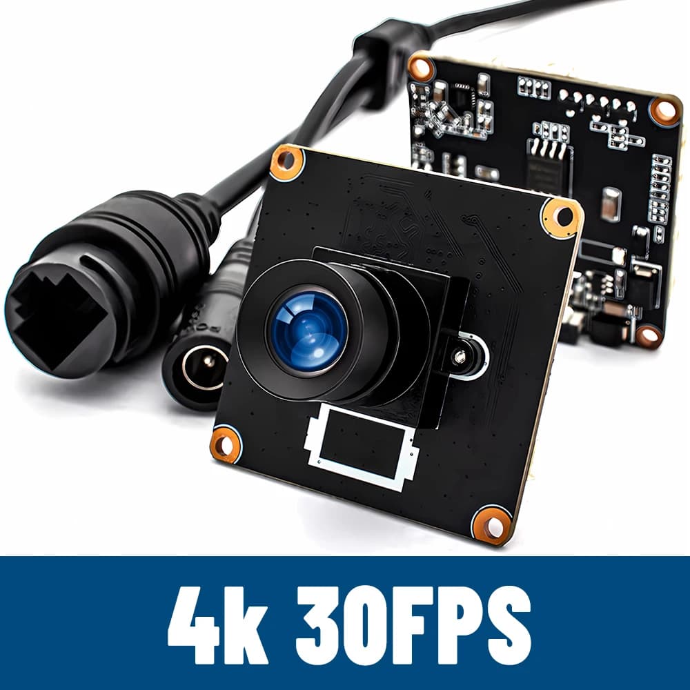 Modulo telecamera IP WGWK 4K 30FPS POE 8MP Sensore IMX415 in tempo reale a bassa illuminazione 8,0 mm 38 ° Webcam Onvif RTSP con obiettivo senza distorsione