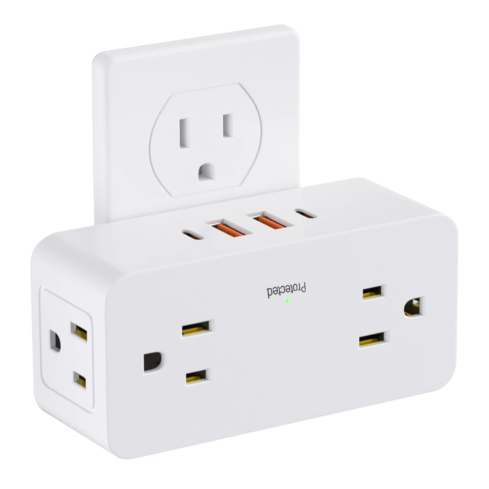 Multipresa multipla Protezione contro le sovratensioni Adattatore per presa USB da parete rotante da 180 gradi Prese elettriche Prolunga per presa per la casa