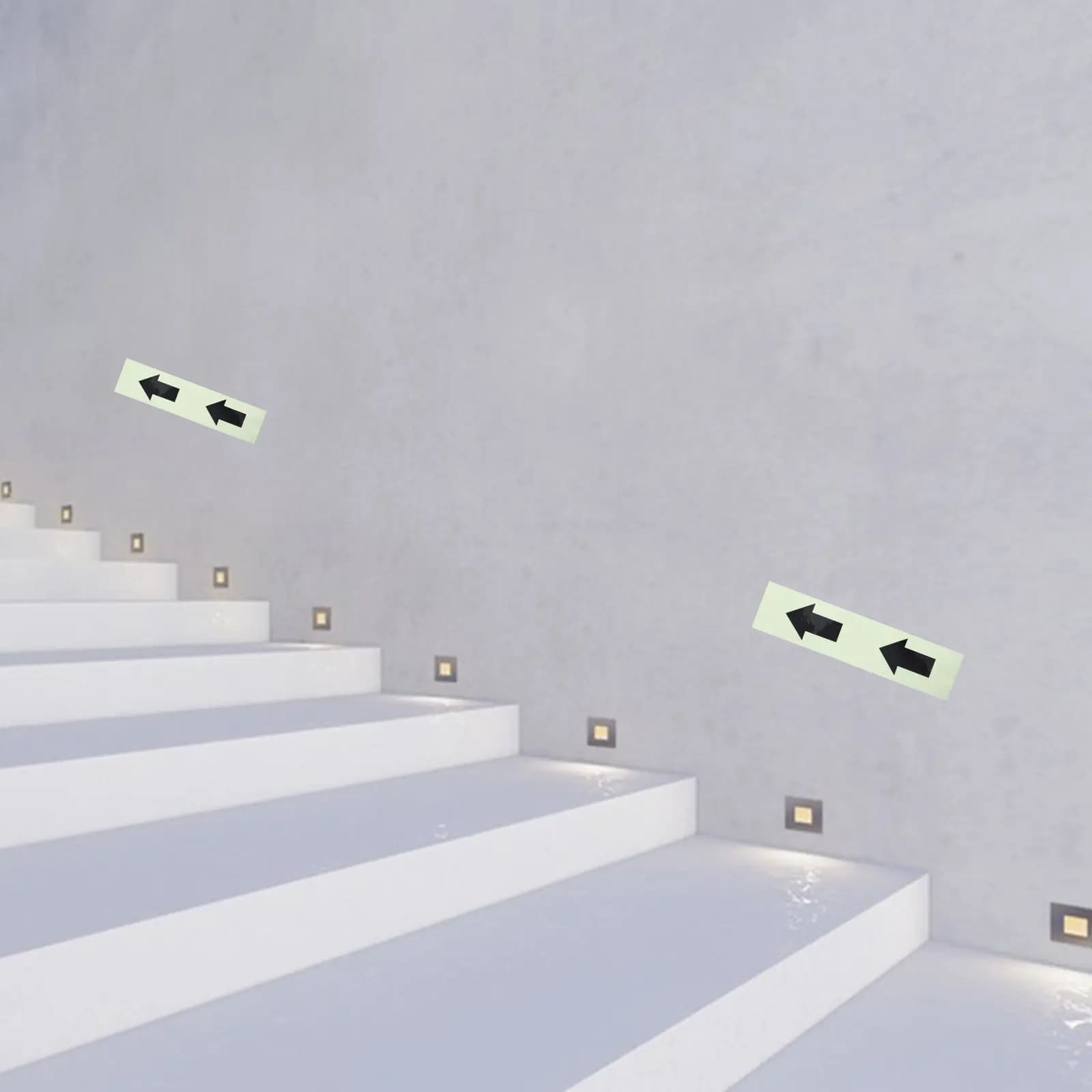Adesivi per Frecce Luminose al Buio Autoadesivi, Nastro Riflettente Direzionale per Pavimenti, Pareti, Segnaletica Stradale, Sicurezza e Navigazione