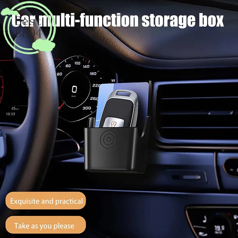 (BBQ4) Portachiavi universale per auto, clip portaoggetti per interni auto, organizer per cruscotto, supporto adesivo per porta carte e chiavi