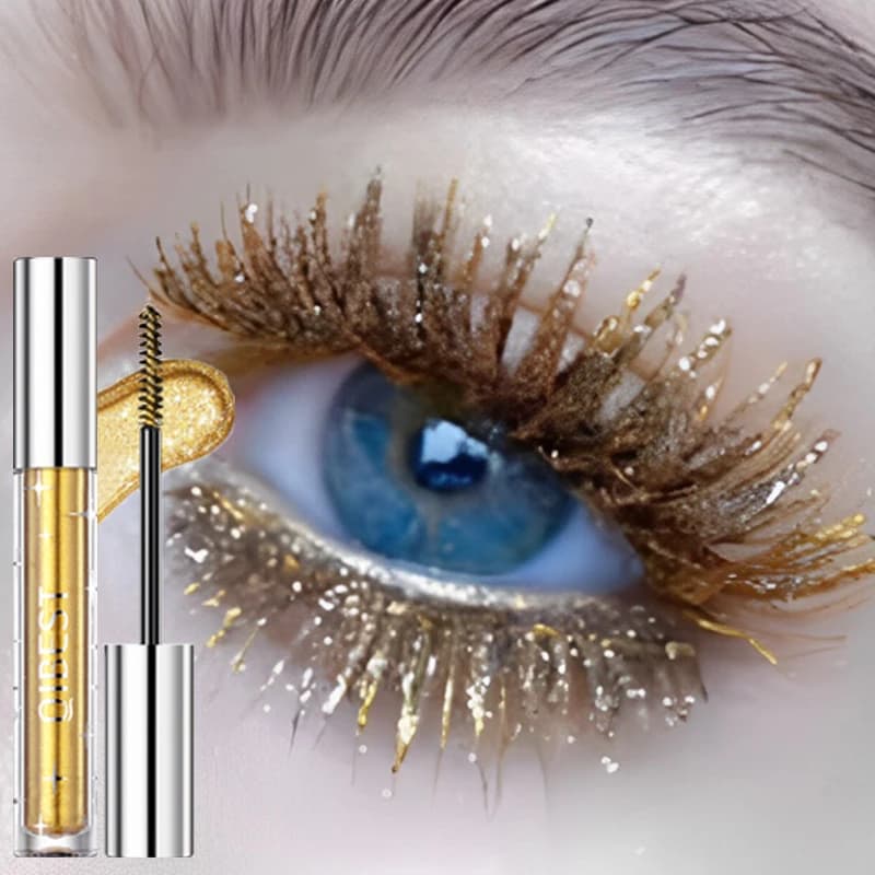 Mascara diamond brilliant galaxy sequin glittered sweat proof eyelashes fast drying lasting curling mascara often makeup shiny 1 pc
