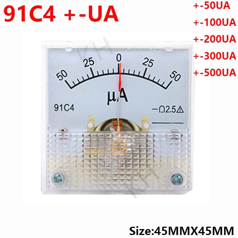 91C4-UA Amperometro tipo puntatore CC 50A -0 - 50A 100A -0 - 100A 200A -0 - 200A 300A -0 - 300A Tavolo piastra meccanica analogica