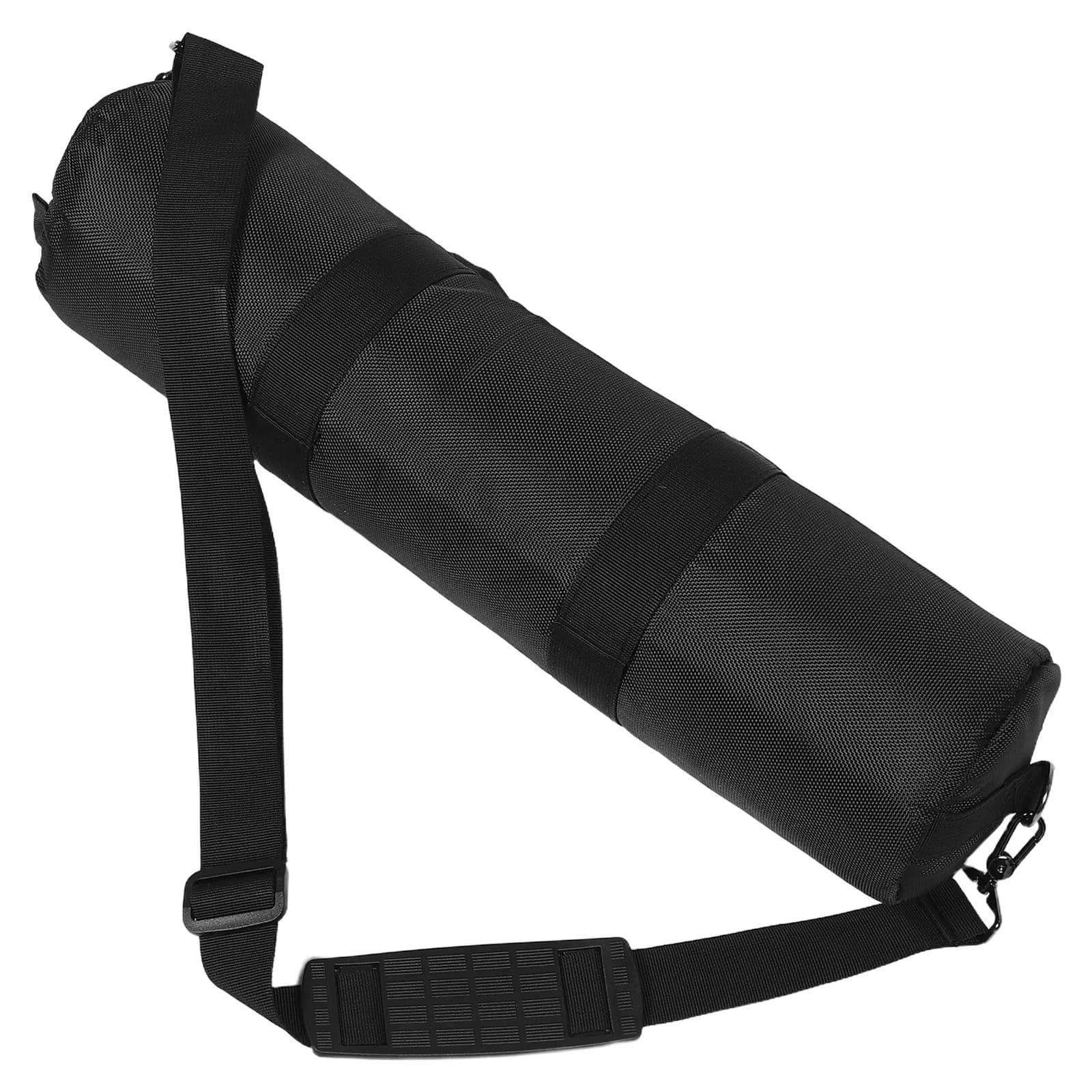 Borsa per stativo musicale a forma di barile per stativi pieghevoli, supporti per piatti, supporti per microfoni, organizer per strumenti musicali, nera, da viaggio