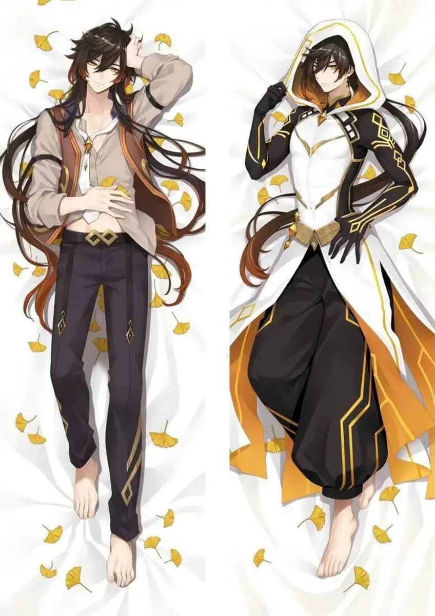 Genshin 180Cm Impact Zhong Li Dakimakura Cartoon Anime Hing Body Pillowcase Bedding Cute Otaku Pillow Cover