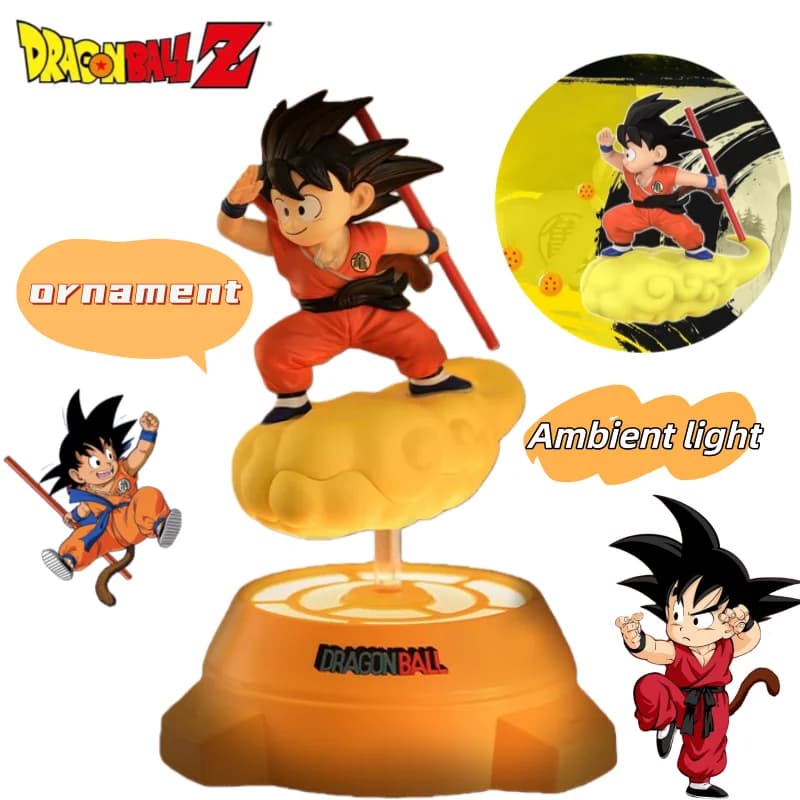 Luce Notturna Decorativa Dragon Ball Z Goku, Figurina Cartoon Personalizzata, Luce Ambientale per Camera da Letto, Decorazione da Scrivania, Regalo