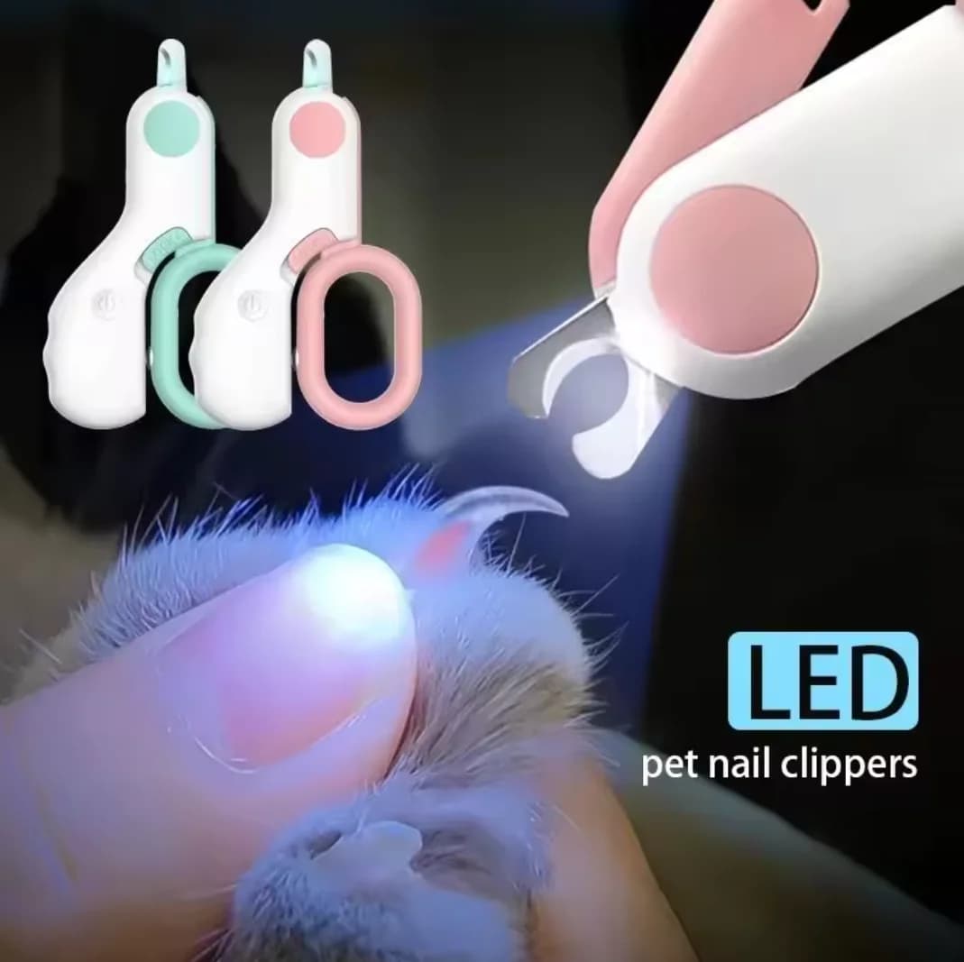 Tagliaunghie LED per Cani e Gatti, Tronchesino Professionale per Animali Domestici con Blocco di Sicurezza, Kit per la Cura e la Toelettatura di Cuccioli e Gattini