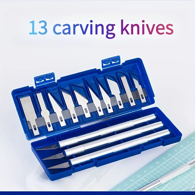 13 pezzi coltello da intaglio scultura artigianale lama da taglio per carta taglierina per incisione di precisione utensile manuale antiscivolo set di riparazione per hobby artistico fai da te