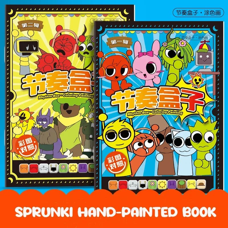 Sprunki Cartoon Sketch Copy Drawing Beginner Study Zero Foundation Sketching Album Kids Pen Control Training Book Boys Girl Gift