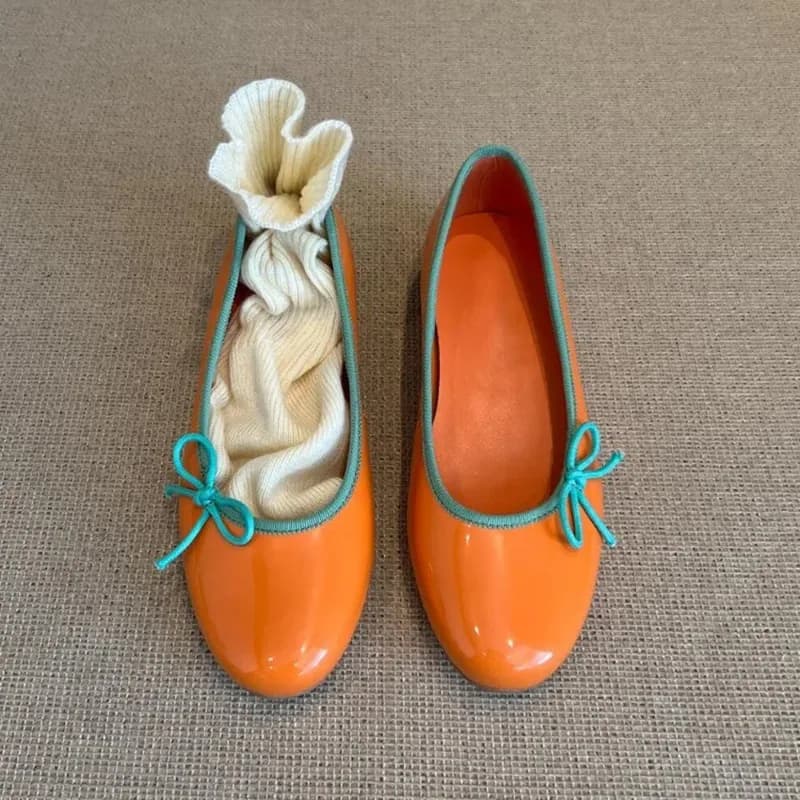 2025 Women's Shoes Sweet Round Toe Butterfly-knot Comfort Soft Sole Daily Life Flats Ballet Shoes for Office Lady
