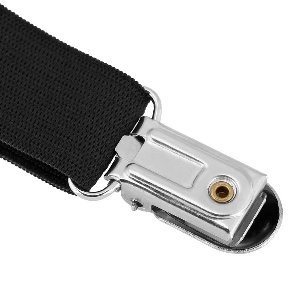 4 Pezzi Clip Regolabili Lavabili per Lenzuola, Elastici Neri Antiscivolo, Fissatori per Lenzuola con Angoli