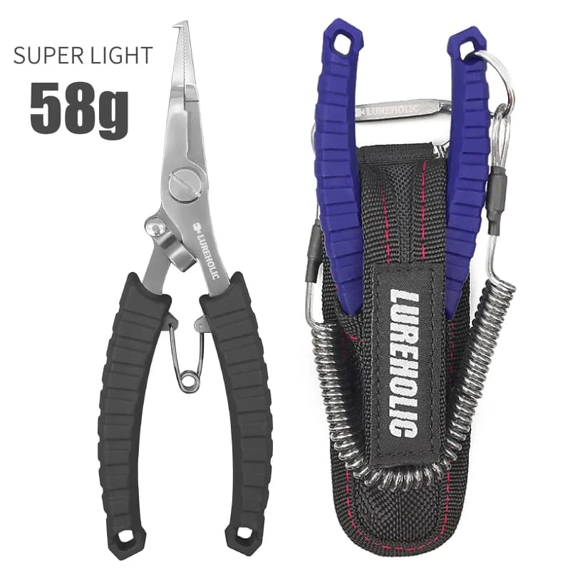 LUREHOLIC 58g Super light split ring caliper from 15 cm Fishing caliper with stainless steel bait with bag and cord