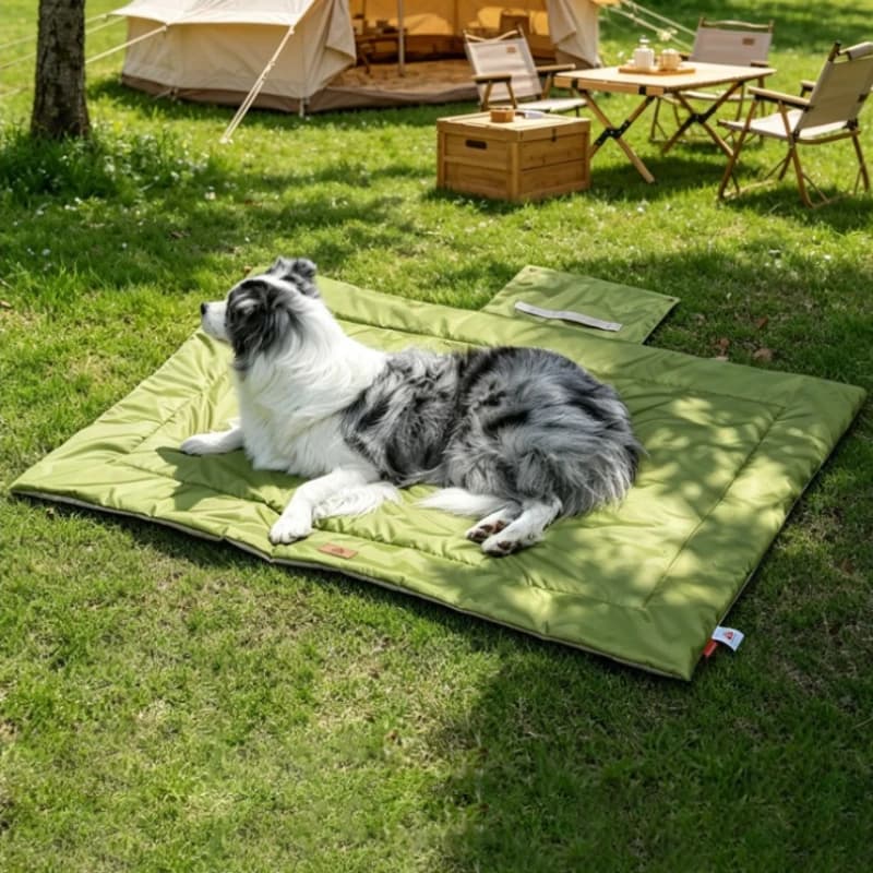 Portable Waterproof Chew Proof Dog Mat Washable Anti-Bite Cat Bed for Outdoor Adventure Easy Clean Travel Crate Pad Pet Supplies