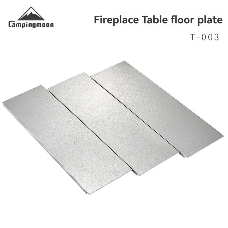 T-003 Pannello in acciaio inossidabile ispessito con motivo per copertura tavolo da campeggio - Accessorio pieghevole rimovibile per tavolo da campeggio