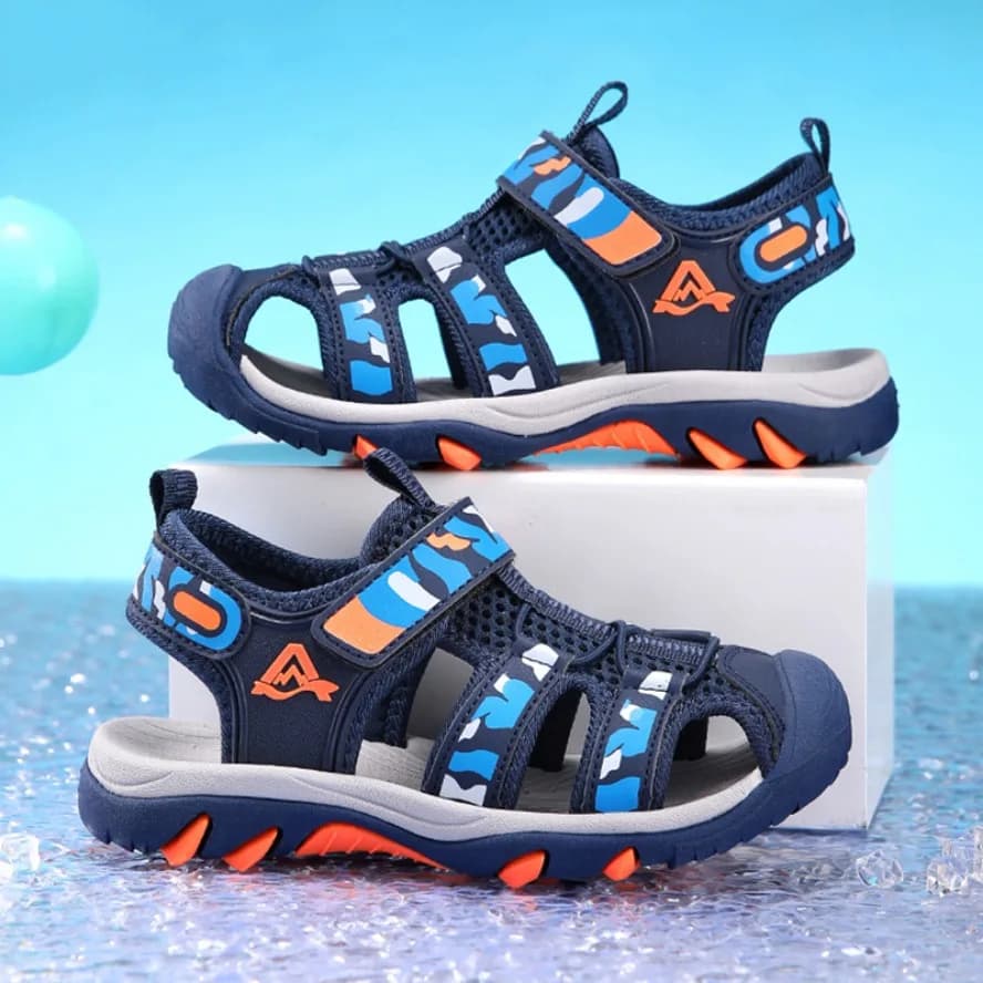 Sandali estivi antiscivolo per bambini, per ragazzi, scarpe da passeggio casual anti-collisione, sandali da spiaggia traspiranti per bambini, taglia 28-39