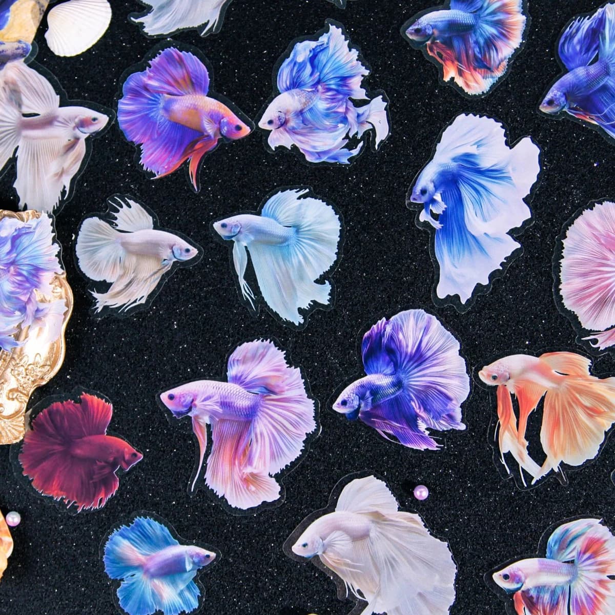 20 themed stickers Rumble Fish colorful adhesive waterproof for cartoons scrapbooking laptop water bottles notebook