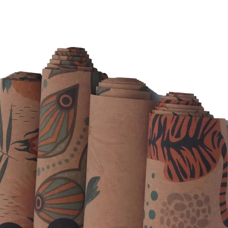 YTYIN Custom Logo Printed Eco Friendly Durable Non-slip Cork Natural Rubber Personalized Yoga Mats Pilates Wholesale