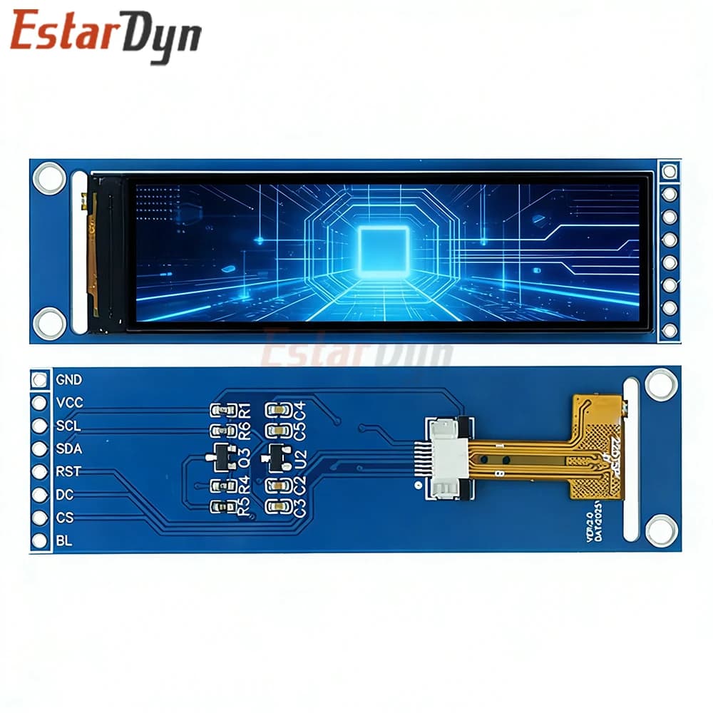 2.25 inch 76x284 TFT LCD Module, SPI interface with ST7789 driver, Full View color screen for Arduino DIY