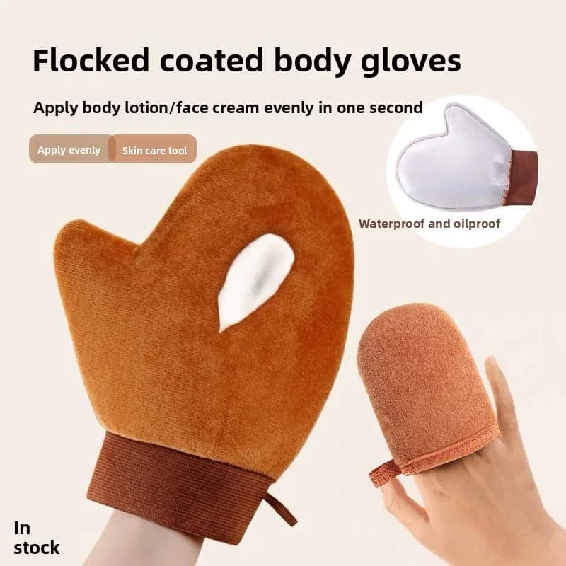 2 body lotion gloves sunscreen plain cream tanning oil smear skin care artifact flocking waterproof gloves lazy tool