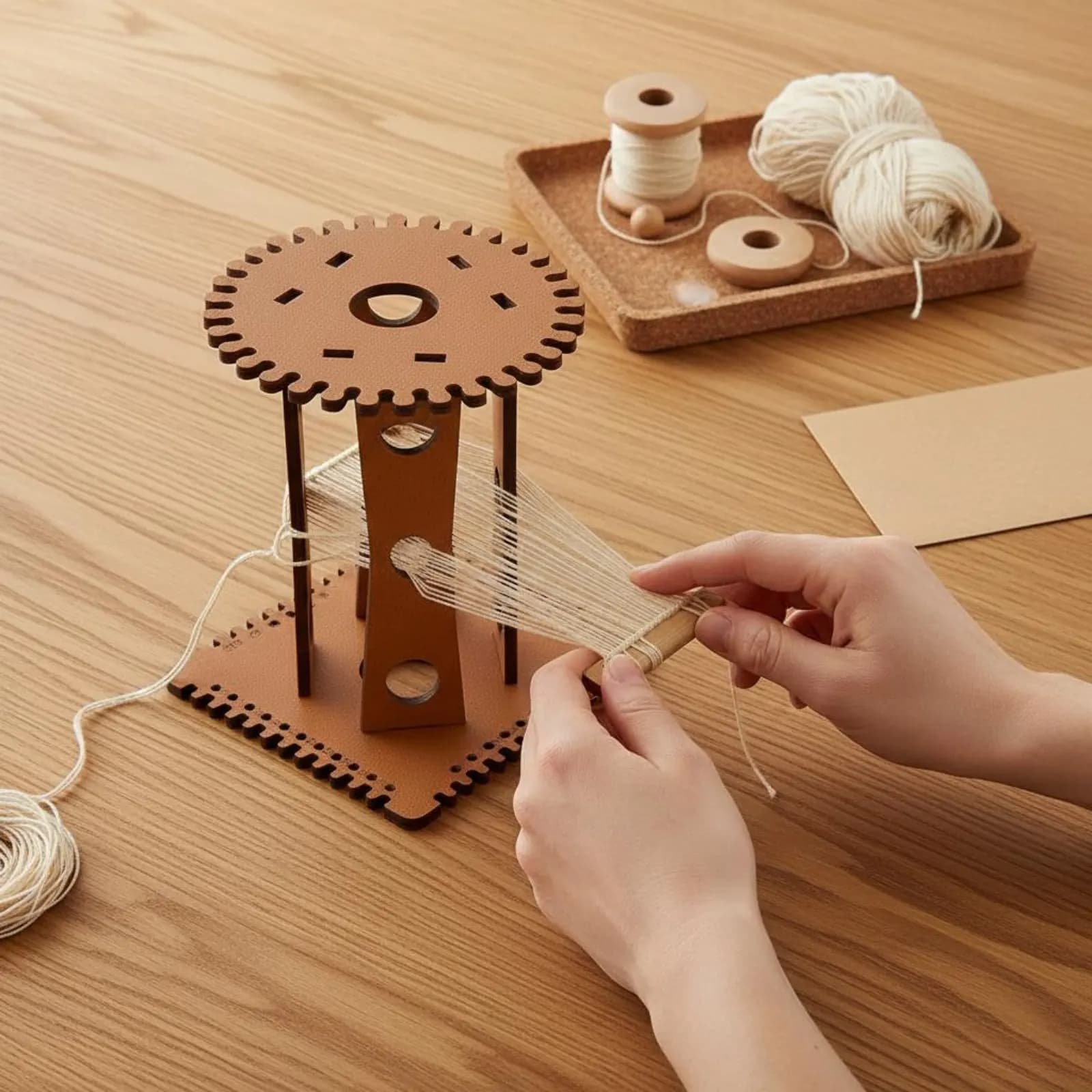 Companion Bracelet Loom Kit Easy to Assemble Wooden Bracelet Crafting Tool DIY Weaving Tool Versatile Hand Rope Braiding Stand