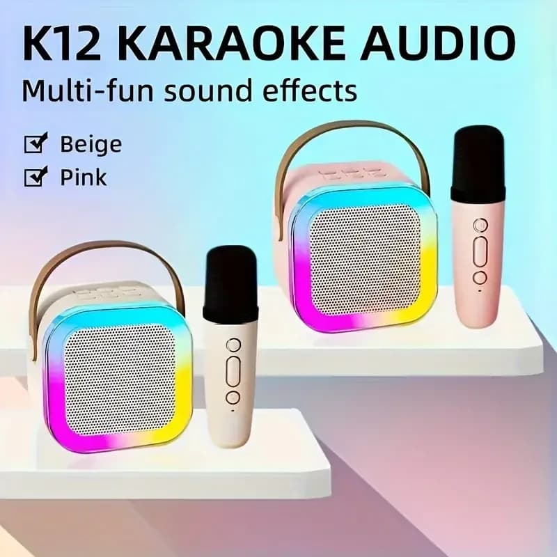 Mini Altoparlante Audio Integrato, Piccolo Karaoke Domestico con Microfono, Altoparlante Portatile per Bambini e Feste