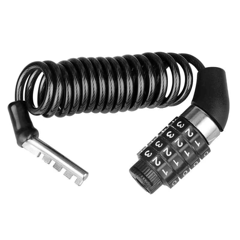 Bicycle Padlock for helmet Safety Padlock for bicycle Password rope lock steel wire lock for backpack for mountain bike portable steel