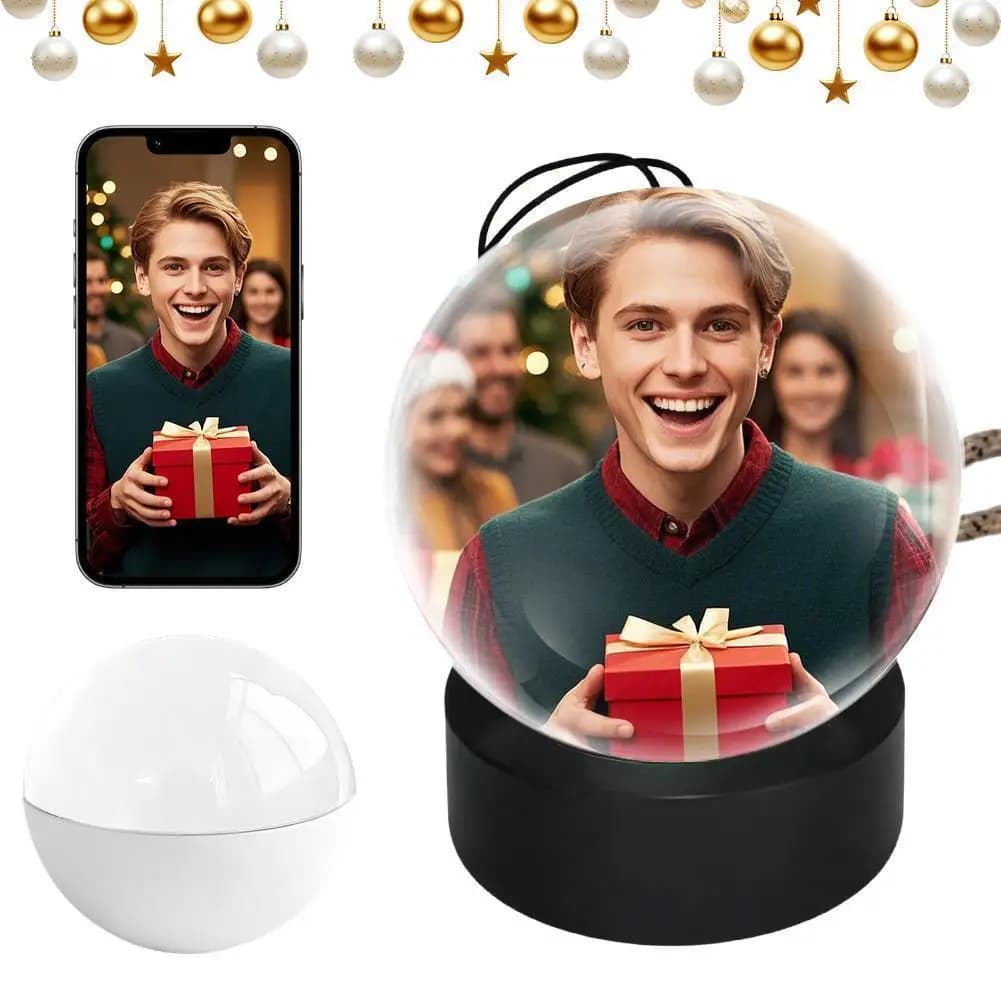 3D Crystal Ball Video Player Audio Video Display Electronic Ball Memory Ball Xmas Gift Souvenir For Family Friends-APP Version