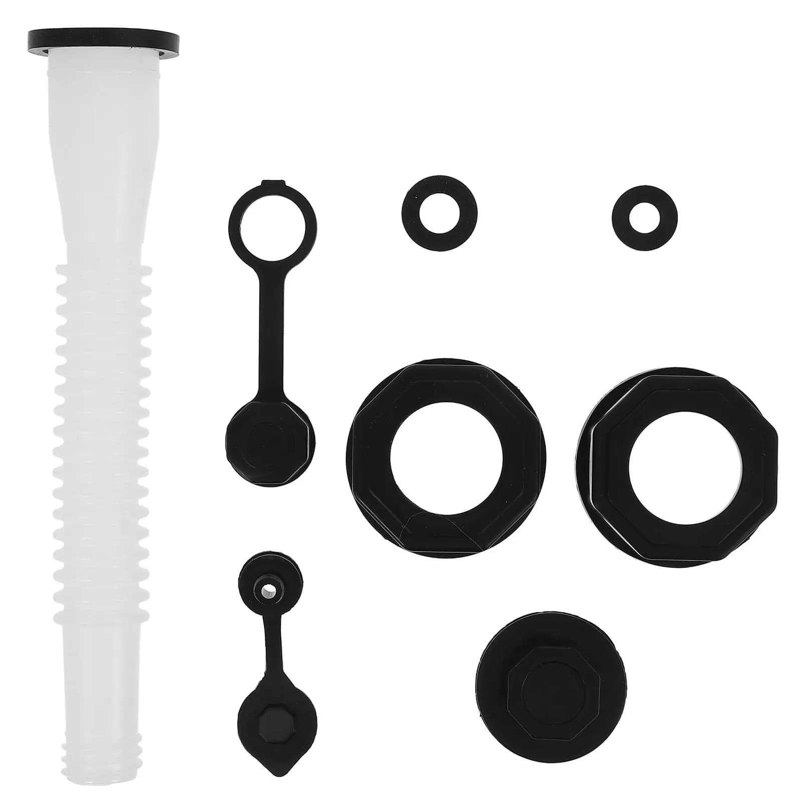 Set di 1 adattatore flessibile per ricarica gas, in PE, con beccuccio di ricambio per serbatoio carburante, efficiente e a prova di perdite, per fornello da campeggio