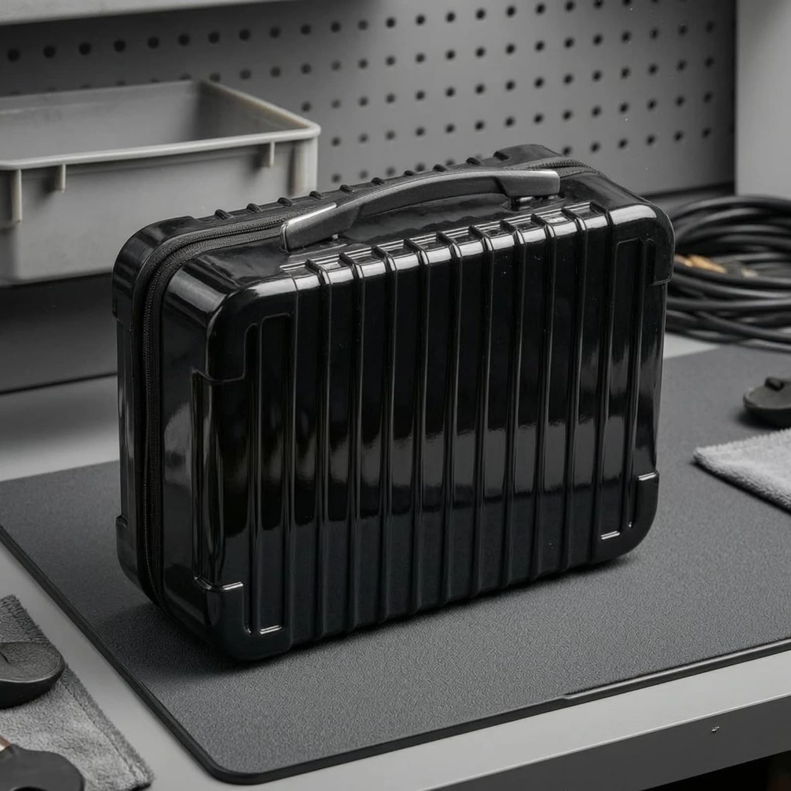 RC Transmitter Carrying Case Waterproof Hard-Shell Transmitter Case Electronics Storage Top Carry Handle Defensive Coating