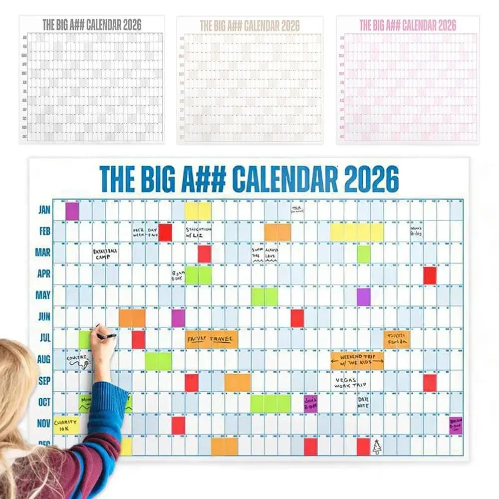 Grande 2026 Calendario Planner Foglio Programma Adesivo Planner Bersaglio 365 giorni Planner Foglio per cose da fare Planner Forniture per ufficio