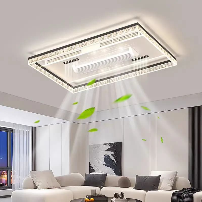 Nuovo ventilatore invisibile senza lama Plafoniere da soggiorno di fascia alta di lusso Ventilatori minimalisti Lampada Decorazioni per la casa Apparecchio di illuminazione