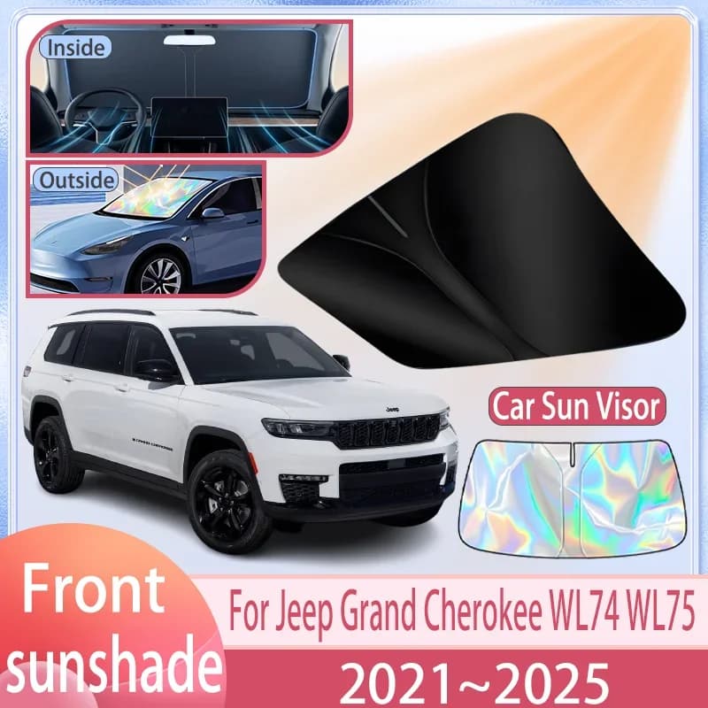 Auto Parabrezza Anteriore Parasole Per Jeep Grand Cherokee 2021 ~ 2025 2024 Parabrezza Parasole Copertura Anti UV Protezione Accessori