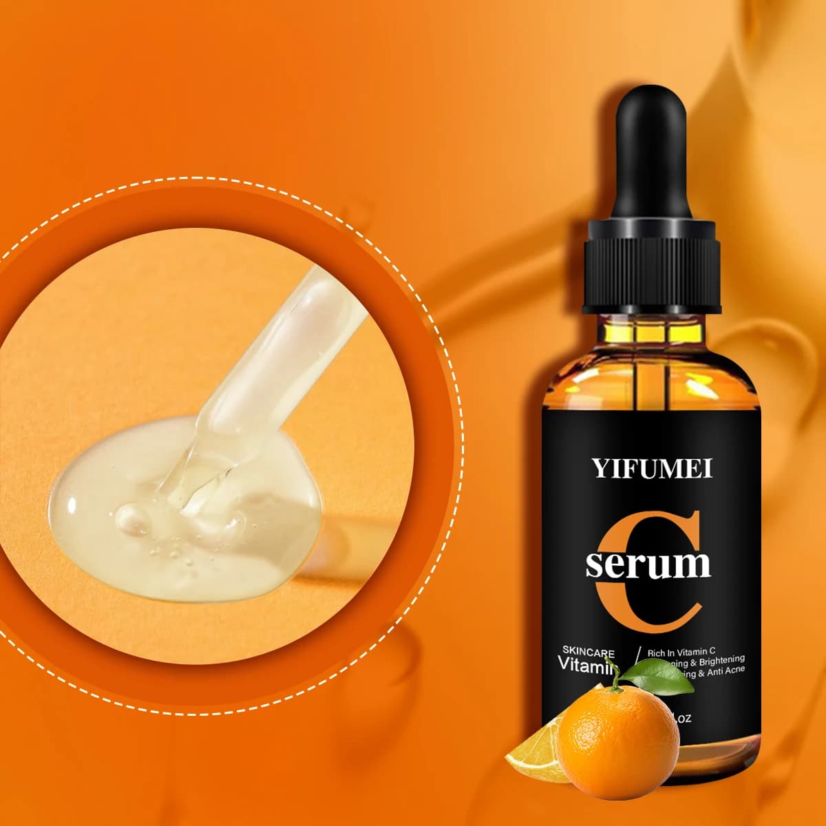 Korean Face Serum to Vitamin C and Hyaluronic Acid: Lenitive, Illuminant, Rassodant and Hydrating, Rapid Absorption for Skin Care