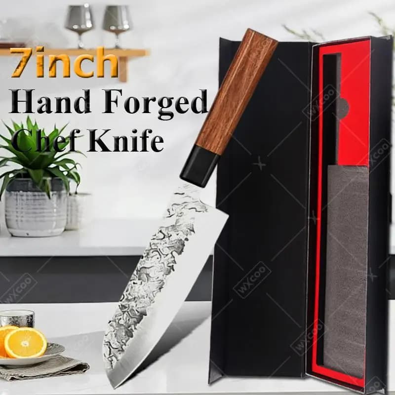 WXCOO Handforged Japanese Kitchen VG10 steel Chef Knife Stainless Steel Meat Cleaver Professional Kitchen Knife with Box