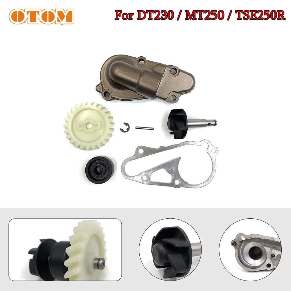 Gruppo Meccanismo Pompa Acqua OTOM per Motore Moto YAMAHA DT230 MT250, Impeller di Raffreddamento, Ingranaggio, Guarnizione Olio, Coperchio, Dirt Bike