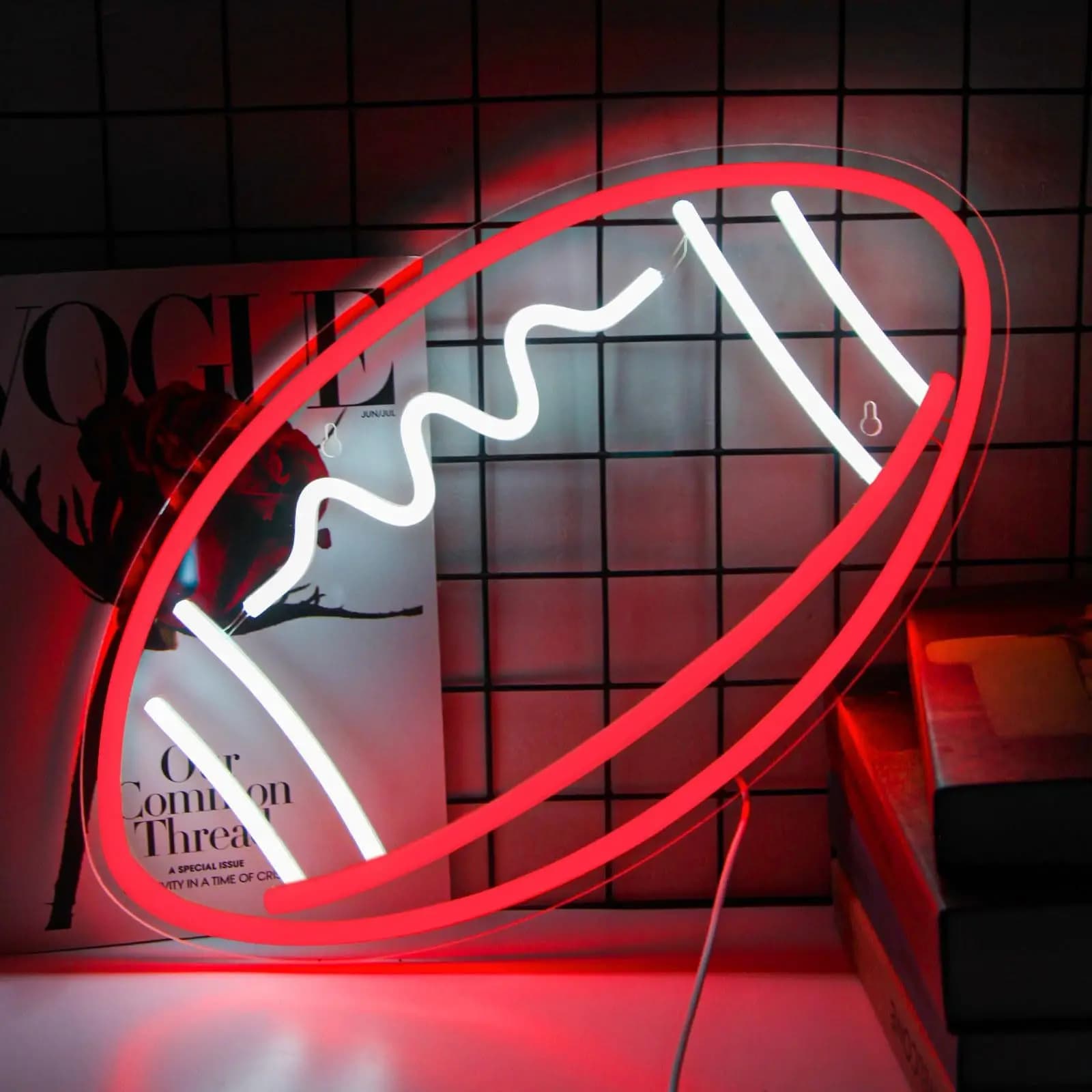 Insegne al neon a LED per rugby: passione sportiva, alimentate tramite USB con attenuazione, adatte per sale giochi, bar e decorazioni per feste