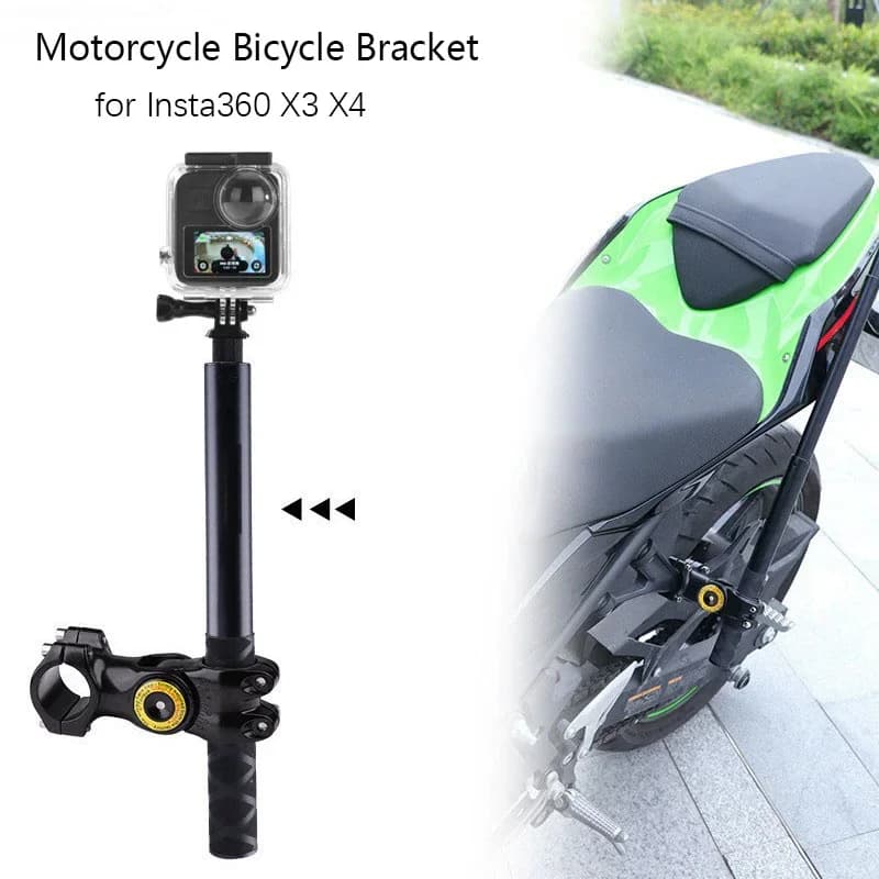 Staffa per bicicletta moto con selfie stick invisibile per Insta360 X3 X4 GoPro Hero12 11 10 Accessori per action cam DJI