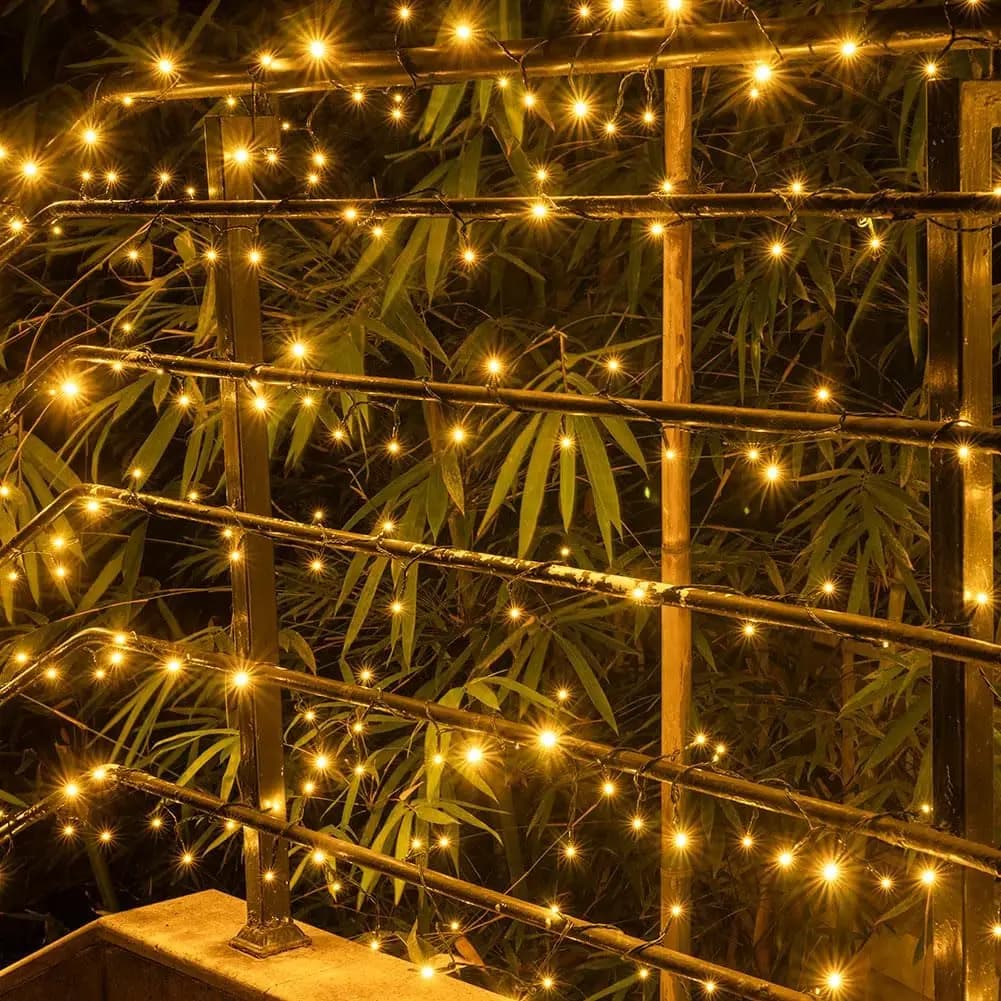 Lucine solari da esterno Luci solari impermeabili a corda 8 modalità Lampada da giardino solare per l'arredamento della festa nuziale dell'albero di Natale