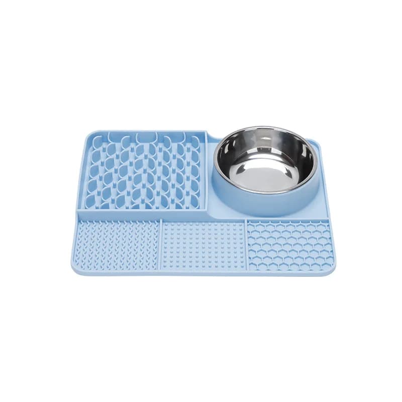 Ciotola per mangiatoia lenta per animali domestici Tappetino per leccare Ciotola per leccare cani anti-soffocamento in silicone con ventose Piatto per cibo lento per alleviare l'ansia