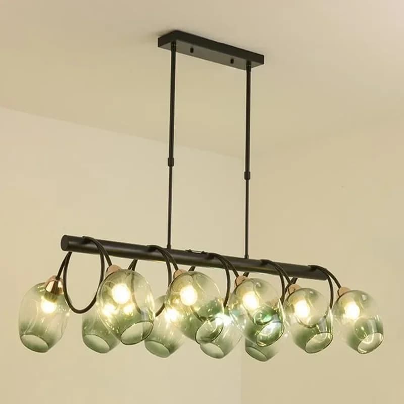 Glass Pendant Multi-color Nordic Style LED Chandelier Living Room Bedroom Kitchen Table Strip Ceiling