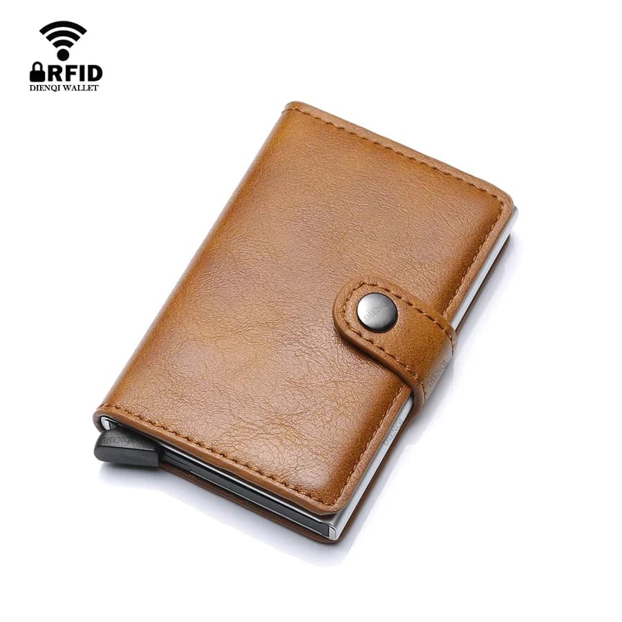 Porta carte di credito da visita in metallo Rfid Portafogli da uomo Porta carte di credito da lavoro di lusso Porta carte da uomo Porta carte Porta carte
